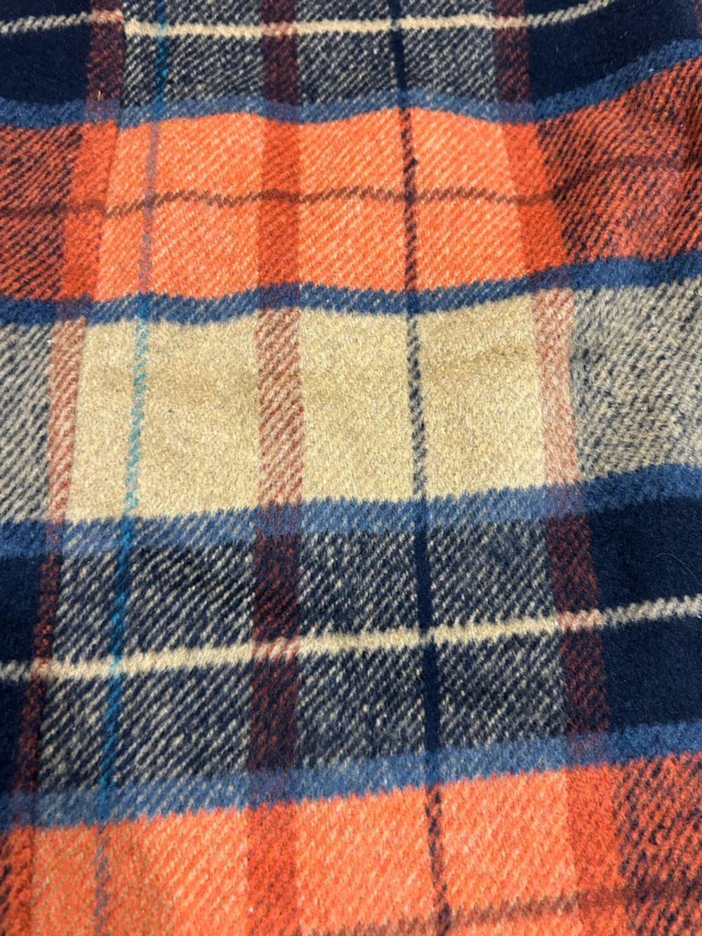 Lulu's Orange, Navy & Cream Plaid Mini Skirt Size Medium - Picture 5 of 12